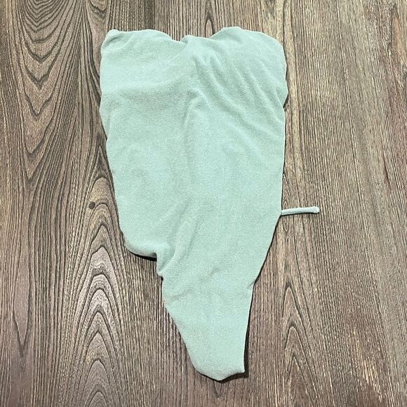 NWOT Victoria’s Secret One Piece Swimsuit Terry Lace Up Sage Green Size Large - Picture 1 of 3